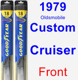 Front Wiper Blade Pack for 1979 Oldsmobile Custom Cruiser - Hybrid