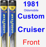 Front Wiper Blade Pack for 1981 Oldsmobile Custom Cruiser - Hybrid