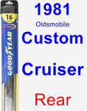 Rear Wiper Blade for 1981 Oldsmobile Custom Cruiser - Hybrid