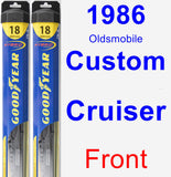 Front Wiper Blade Pack for 1986 Oldsmobile Custom Cruiser - Hybrid