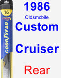 Rear Wiper Blade for 1986 Oldsmobile Custom Cruiser - Hybrid