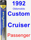 Passenger Wiper Blade for 1992 Oldsmobile Custom Cruiser - Hybrid