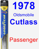 Passenger Wiper Blade for 1978 Oldsmobile Cutlass - Hybrid