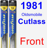 Front Wiper Blade Pack for 1981 Oldsmobile Cutlass - Hybrid