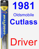 Driver Wiper Blade for 1981 Oldsmobile Cutlass - Hybrid