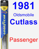 Passenger Wiper Blade for 1981 Oldsmobile Cutlass - Hybrid