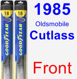 Front Wiper Blade Pack for 1985 Oldsmobile Cutlass - Hybrid