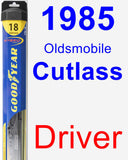 Driver Wiper Blade for 1985 Oldsmobile Cutlass - Hybrid