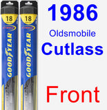 Front Wiper Blade Pack for 1986 Oldsmobile Cutlass - Hybrid