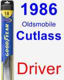 Driver Wiper Blade for 1986 Oldsmobile Cutlass - Hybrid