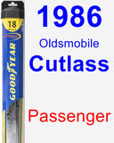 Passenger Wiper Blade for 1986 Oldsmobile Cutlass - Hybrid