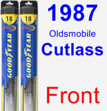 Front Wiper Blade Pack for 1987 Oldsmobile Cutlass - Hybrid