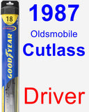 Driver Wiper Blade for 1987 Oldsmobile Cutlass - Hybrid