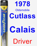 Driver Wiper Blade for 1978 Oldsmobile Cutlass Calais - Hybrid