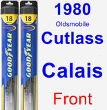 Front Wiper Blade Pack for 1980 Oldsmobile Cutlass Calais - Hybrid