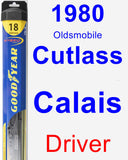 Driver Wiper Blade for 1980 Oldsmobile Cutlass Calais - Hybrid