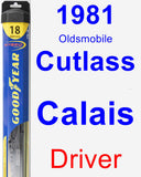 Driver Wiper Blade for 1981 Oldsmobile Cutlass Calais - Hybrid