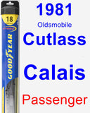 Passenger Wiper Blade for 1981 Oldsmobile Cutlass Calais - Hybrid