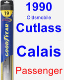 Passenger Wiper Blade for 1990 Oldsmobile Cutlass Calais - Hybrid