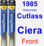 Front Wiper Blade Pack for 1985 Oldsmobile Cutlass Ciera - Hybrid