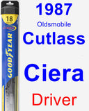 Driver Wiper Blade for 1987 Oldsmobile Cutlass Ciera - Hybrid