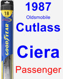 Passenger Wiper Blade for 1987 Oldsmobile Cutlass Ciera - Hybrid