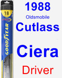 Driver Wiper Blade for 1988 Oldsmobile Cutlass Ciera - Hybrid