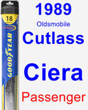 Passenger Wiper Blade for 1989 Oldsmobile Cutlass Ciera - Hybrid