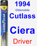 Driver Wiper Blade for 1994 Oldsmobile Cutlass Ciera - Hybrid