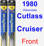 Front Wiper Blade Pack for 1980 Oldsmobile Cutlass Cruiser - Hybrid