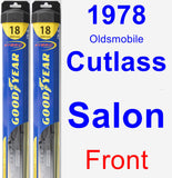 Front Wiper Blade Pack for 1978 Oldsmobile Cutlass Salon - Hybrid