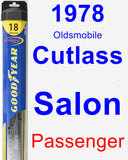 Passenger Wiper Blade for 1978 Oldsmobile Cutlass Salon - Hybrid