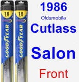 Front Wiper Blade Pack for 1986 Oldsmobile Cutlass Salon - Hybrid