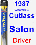 Driver Wiper Blade for 1987 Oldsmobile Cutlass Salon - Hybrid