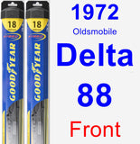 Front Wiper Blade Pack for 1972 Oldsmobile Delta 88 - Hybrid