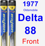 Front Wiper Blade Pack for 1977 Oldsmobile Delta 88 - Hybrid