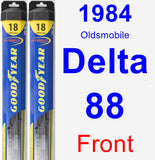 Front Wiper Blade Pack for 1984 Oldsmobile Delta 88 - Hybrid