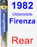 Rear Wiper Blade for 1982 Oldsmobile Firenza - Hybrid