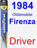 Driver Wiper Blade for 1984 Oldsmobile Firenza - Hybrid