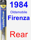 Rear Wiper Blade for 1984 Oldsmobile Firenza - Hybrid