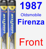 Front Wiper Blade Pack for 1987 Oldsmobile Firenza - Hybrid