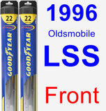 Front Wiper Blade Pack for 1996 Oldsmobile LSS - Hybrid