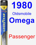 Passenger Wiper Blade for 1980 Oldsmobile Omega - Hybrid