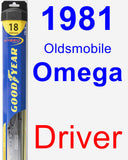 Driver Wiper Blade for 1981 Oldsmobile Omega - Hybrid