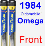 Front Wiper Blade Pack for 1984 Oldsmobile Omega - Hybrid