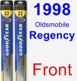 Front Wiper Blade Pack for 1998 Oldsmobile Regency - Hybrid