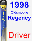 Driver Wiper Blade for 1998 Oldsmobile Regency - Hybrid