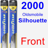 Front Wiper Blade Pack for 2000 Oldsmobile Silhouette - Hybrid