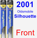 Front Wiper Blade Pack for 2001 Oldsmobile Silhouette - Hybrid