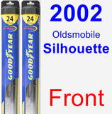 Front Wiper Blade Pack for 2002 Oldsmobile Silhouette - Hybrid